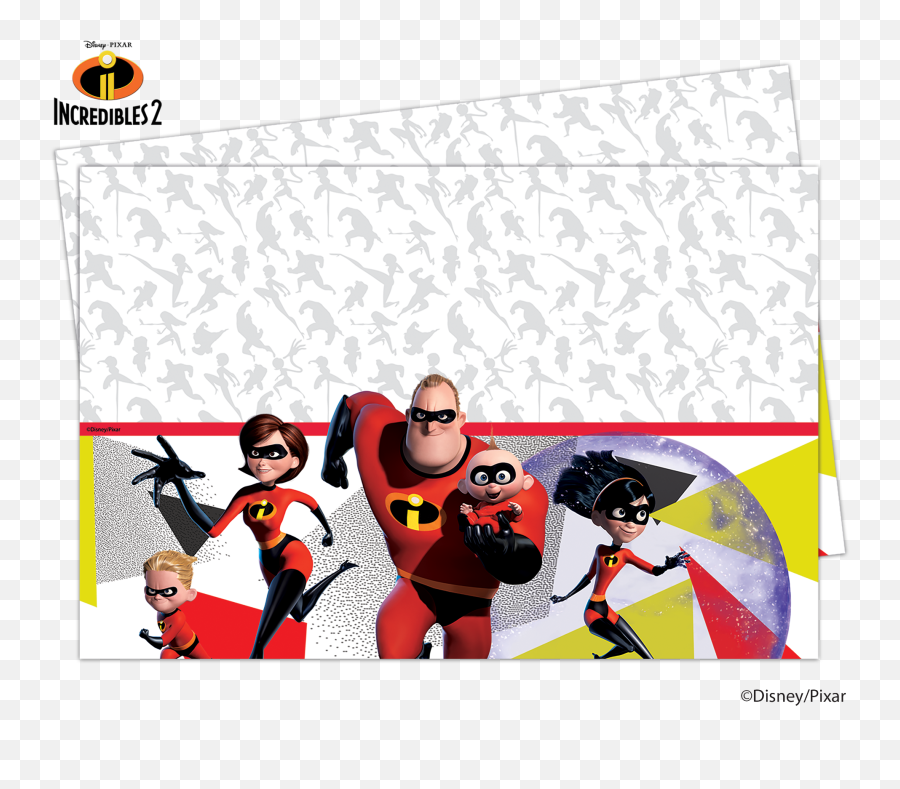 Details About Incredibles 2 Plastic Party Table Cover Pixar New Gift - Les Indestructibles Emoji,Incredibles 2 Logo