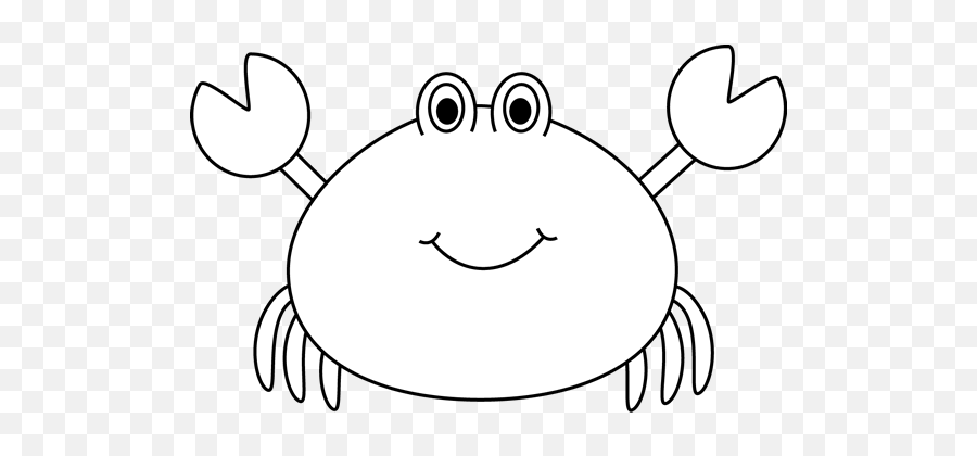 Crab Clip Art Cartoon Free Clipart - Cute Sea Clipart Black And White Emoji,Crab Clipart