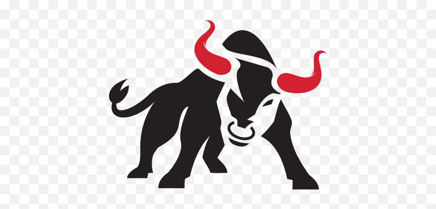 Printed Vinyl Minimal Bull With Red Horns Stickers Factory - Bull Riding Sticker Transparent Emoji,Bull Horns Png