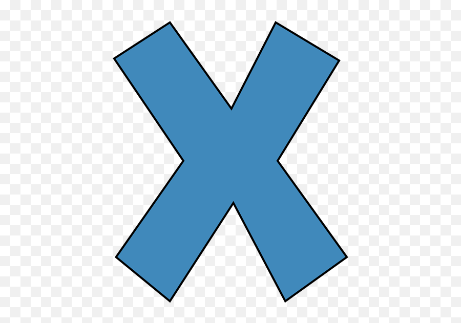 Blue Alphabet Letter X Clip Art - Letter X Clipart Emoji,X Clipart