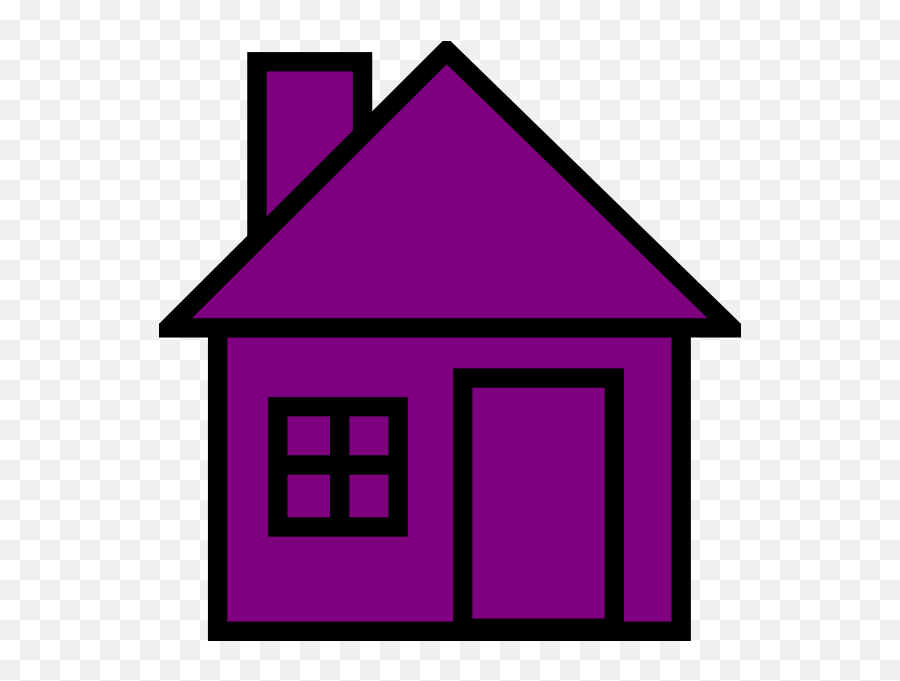 House Clipart Purple - Outline House Clipart Black And White Vertical Emoji,House Clipart Black And White