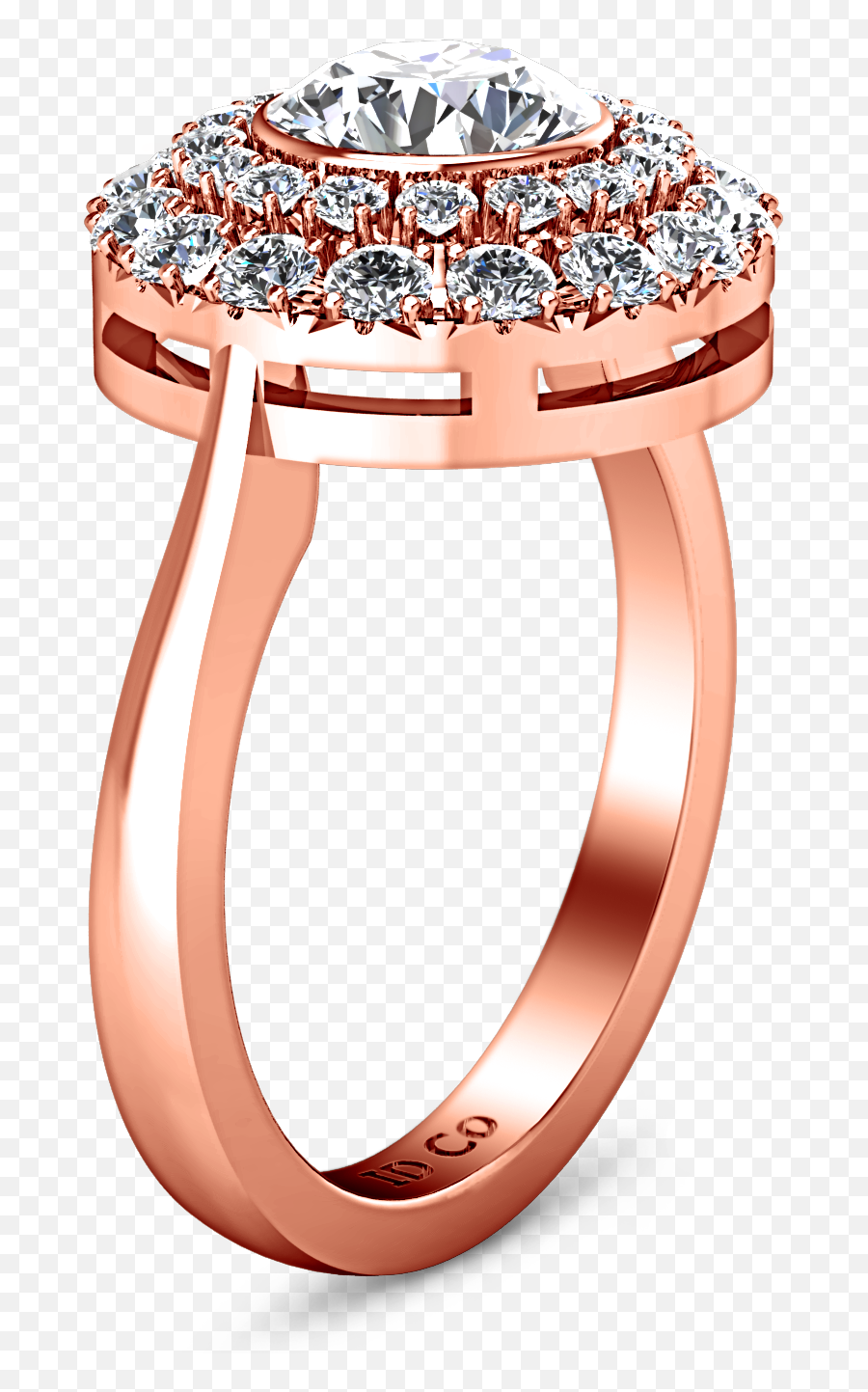 Halo Engagement Ring Mandy 14k Rose Gold Emoji,Mandy Rose Png
