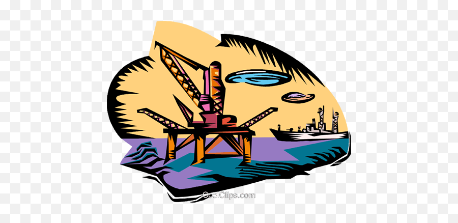 Industry Oil Drilling Platform Royalty Free Vector Clip Art Emoji,Platform Clipart