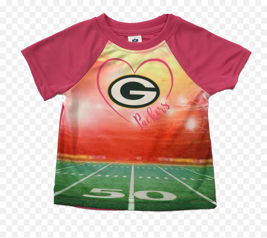 Green Bay Packers Infant Pink Synthetic Heart T - Shirt Cheese Head Emoji,Green Bay Packer Logo