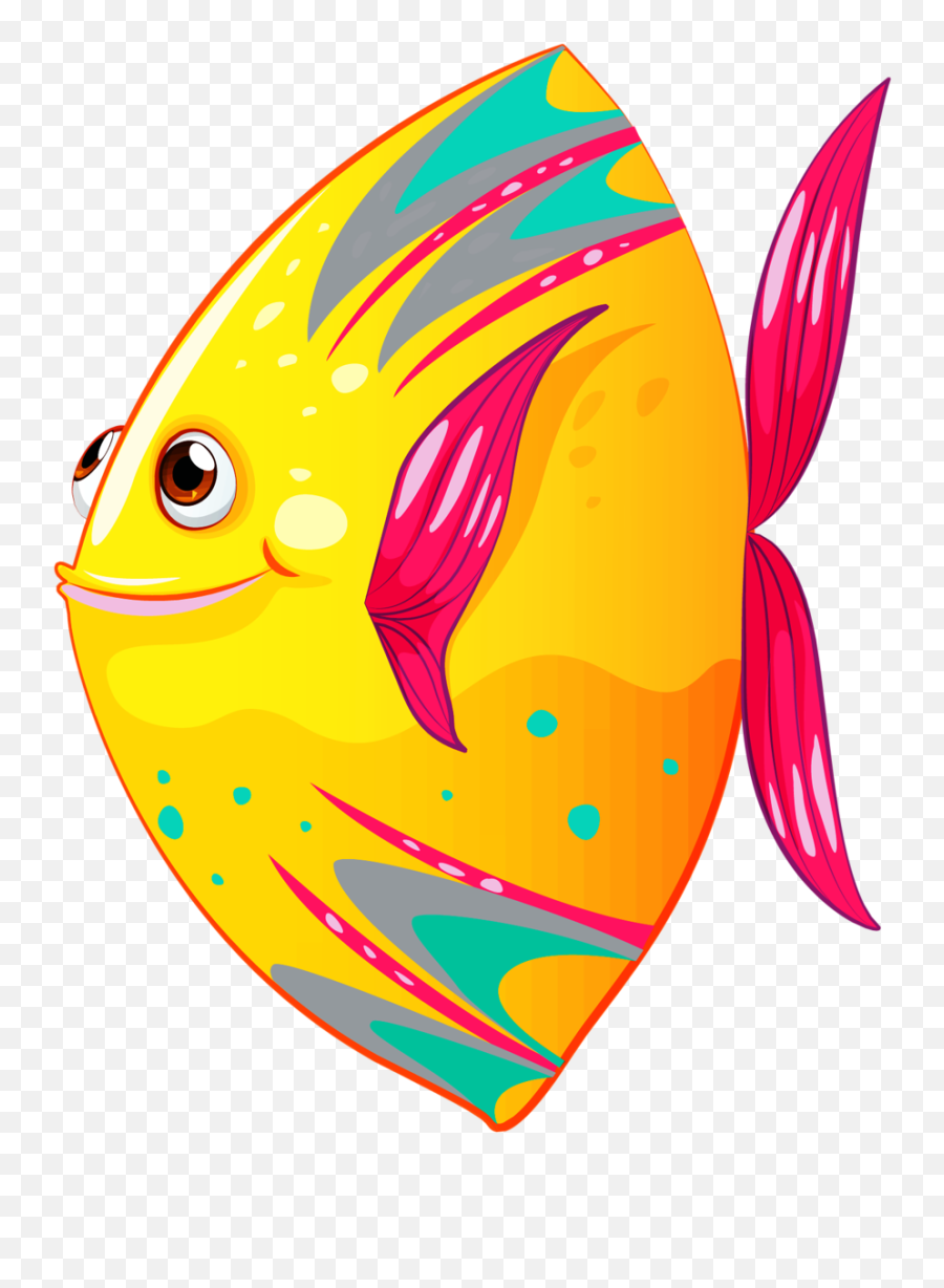 Fishing Clipart Deep Sea Fishing - Happy Tropical Flowy Colorful Fish Clipart Emoji,Fish Clipart