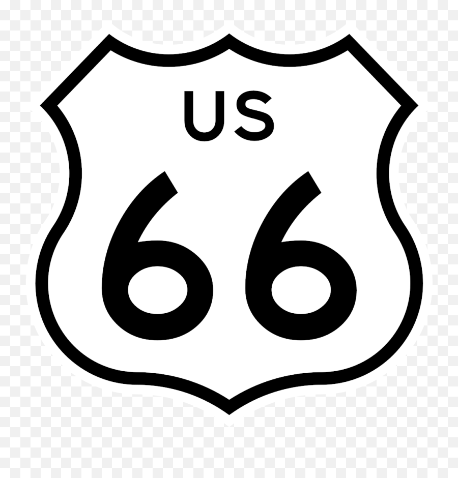 66 - Route Escudo Emoji,Route 66 Logo