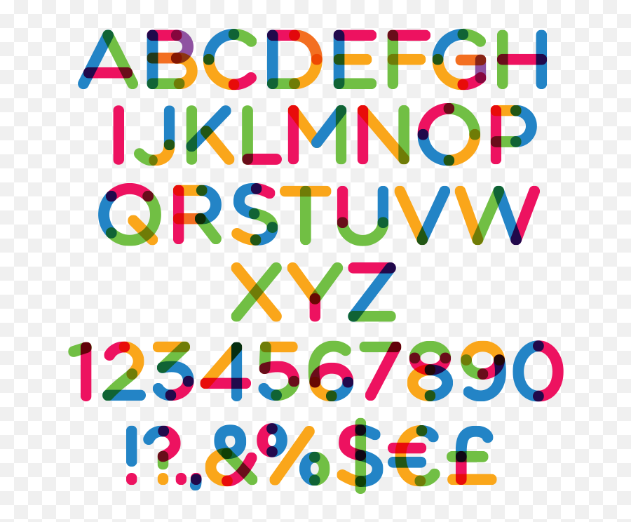 Color And Font Choices For Eye - Color Font Emoji,Transparent Font