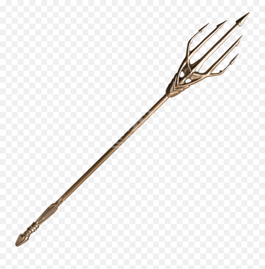 Gold Trident Png Clipart Png All - Transparent Golden Trident Emoji,Spear Clipart