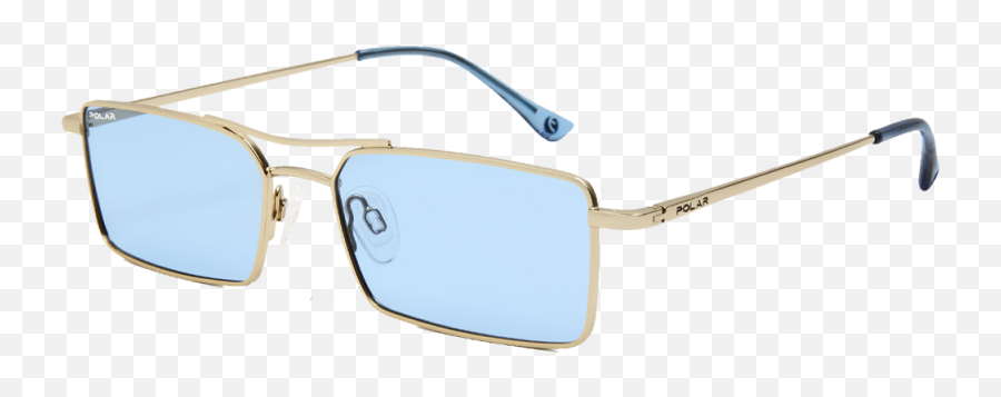 Polar Sunglasses Drew 02a Gold Light Blue Polarized Emoji,Gold Light Png