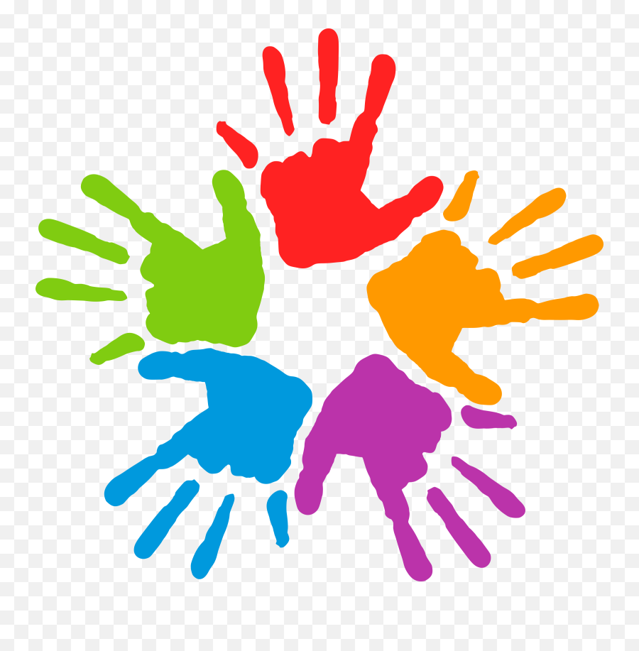 Hand Clipart 3 - Colorful Hands Png Emoji,Hand Clipart