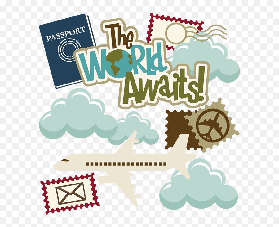 Pin On Scrapbooking - Words Clip Art Scrapbook Travel Emoji,Vacation Clipart