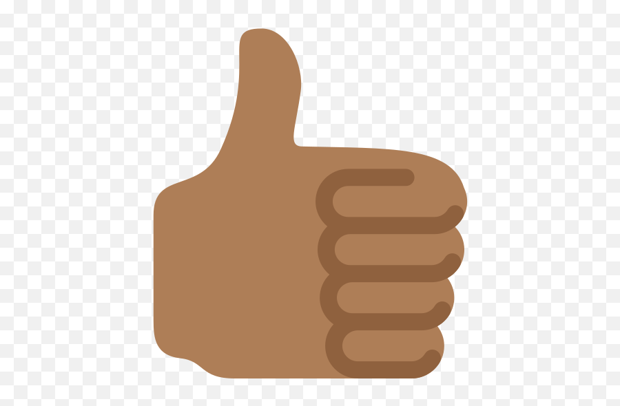 Medium - Thumbs Up Brown Emoji,Thumbs Up Emoji Png