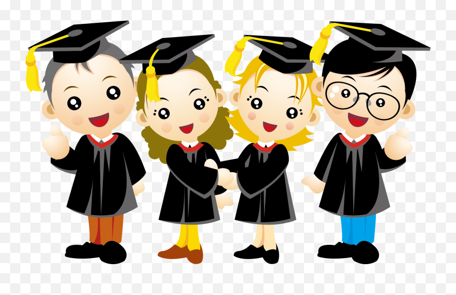 Graduate Clipart Rights Child - Transparent Graduate Cartoon Png Emoji,Graduation Clipart