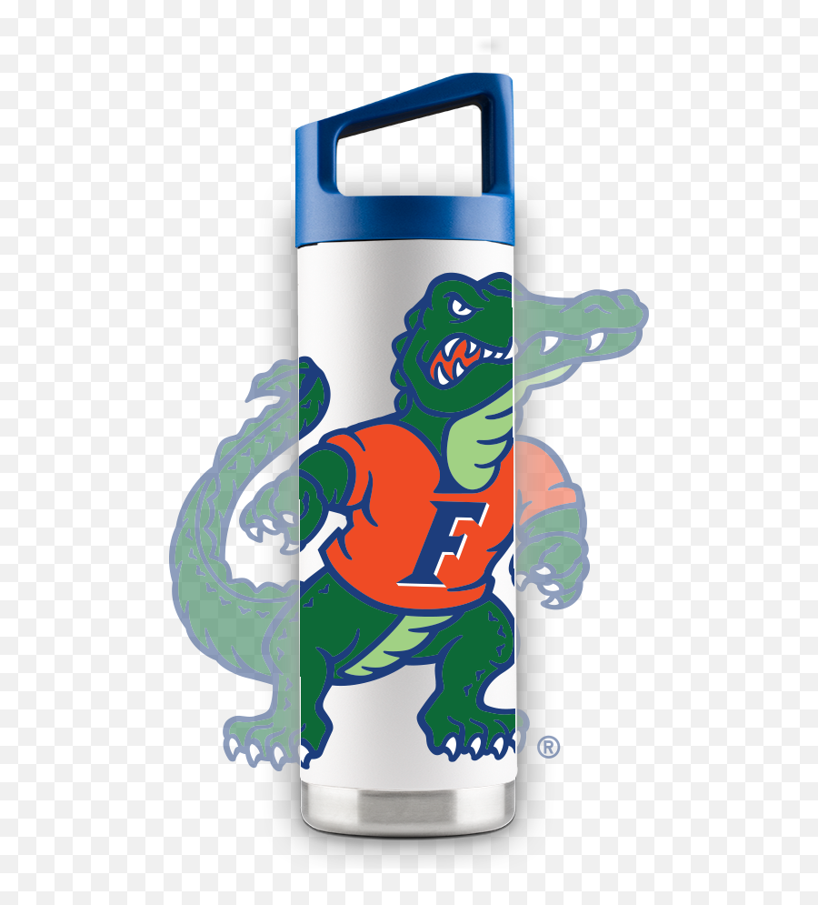Florida 16oz White Mascot Bottle - Florida Gators Emoji,Florida Gators Logo