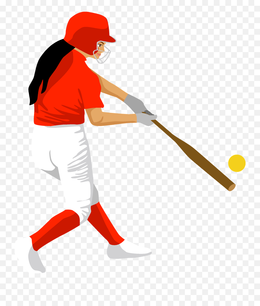Softball Player Clipart - Softball Sports Clipart Png Emoji,Baseball Player Clipart