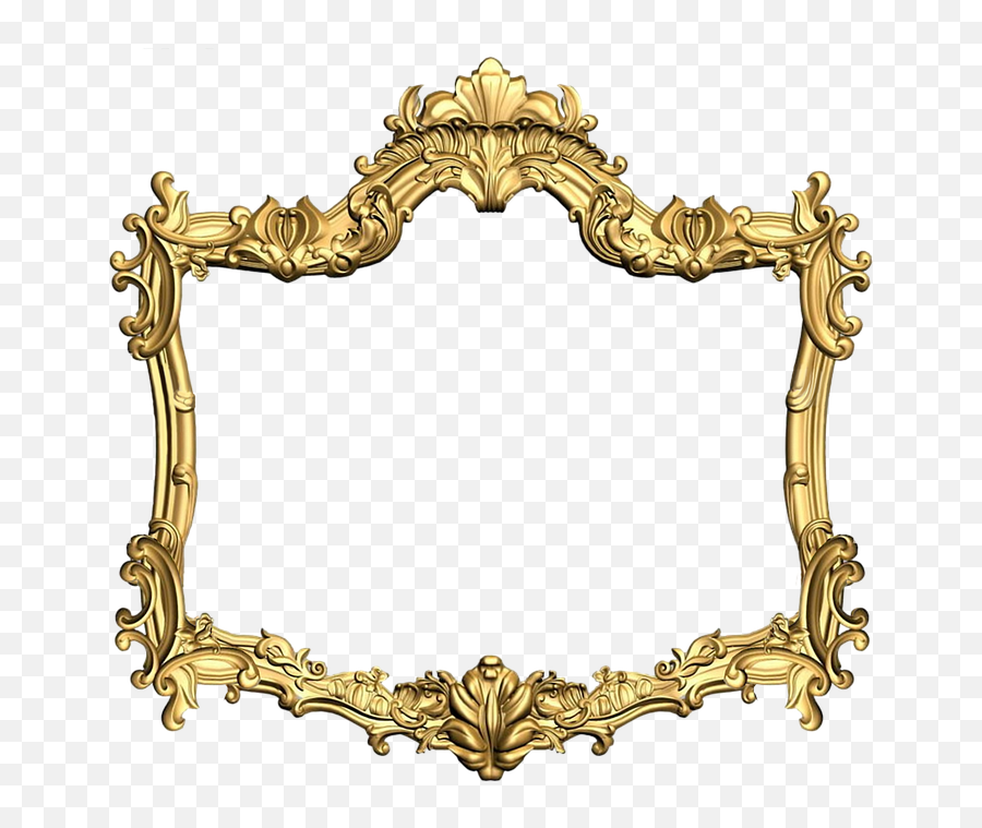 Gold Flower Frame Png Picture - Png Golden Frame Round Golden Frame Circle Emoji,Golden Frame Png