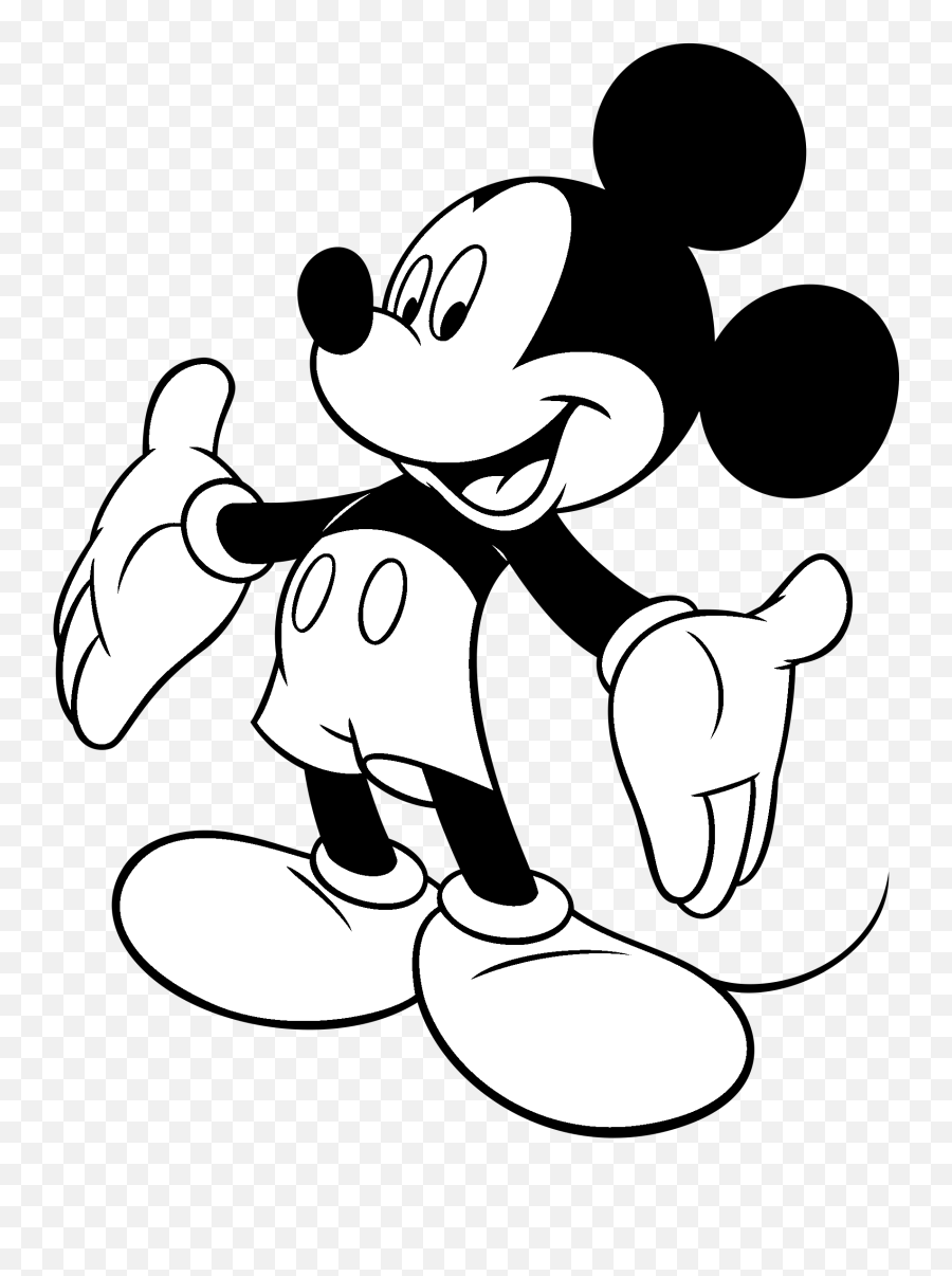 Mickey Mouse Logo Png Transparent U0026 Svg Vector - Freebie Supply Black And White Mickey Mouse Clipart Emoji,Mouse Logo