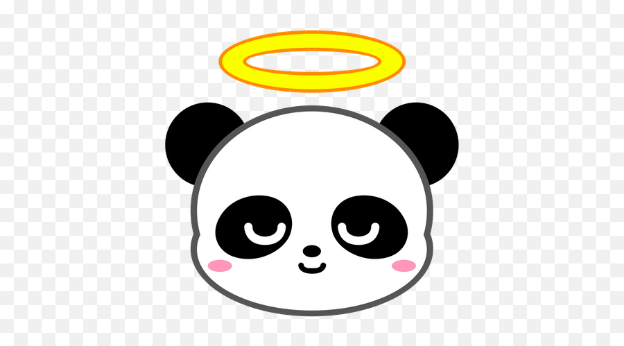 Free Panda Angel Emoji Icon Of Flat Style - Available In Svg Cute Panda,Angel Emoji Png