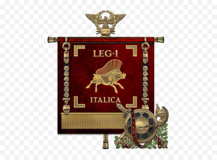 Military Insignia 3d Heraldry Of The Roman Empire - Standard Of The Legion Emoji,Roman Logo