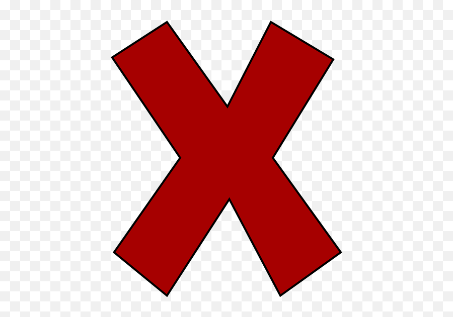 Red Letter X Clipart - Red Letter X Clipart Emoji,X Clipart