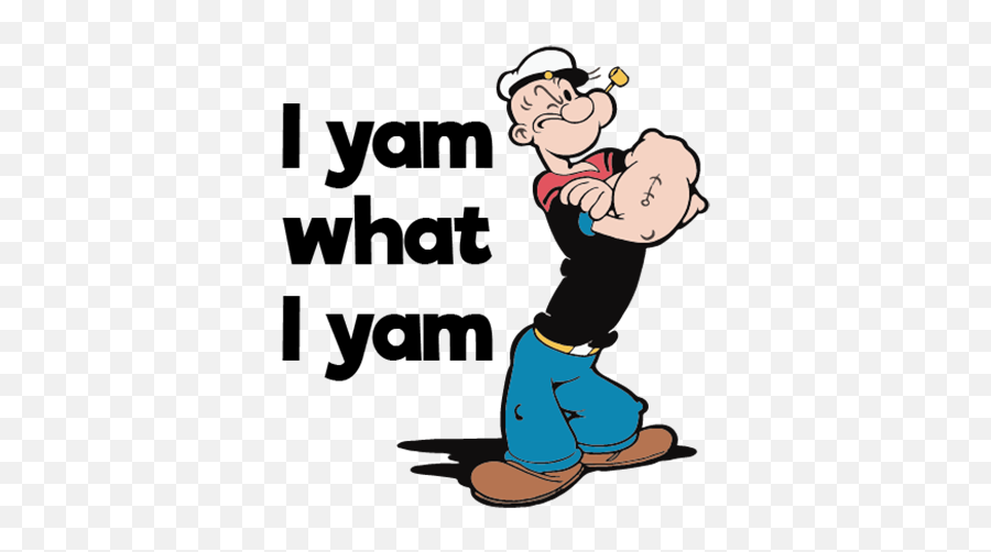 I Yam What I Yam - Popeye And Olive Full Size Png Download Emoji,Yam Clipart