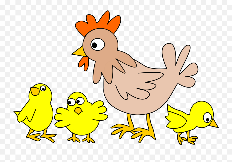 Chicken And Chick Clipart - Chicken Farm Animals Clipart Emoji,Chicken Clipart