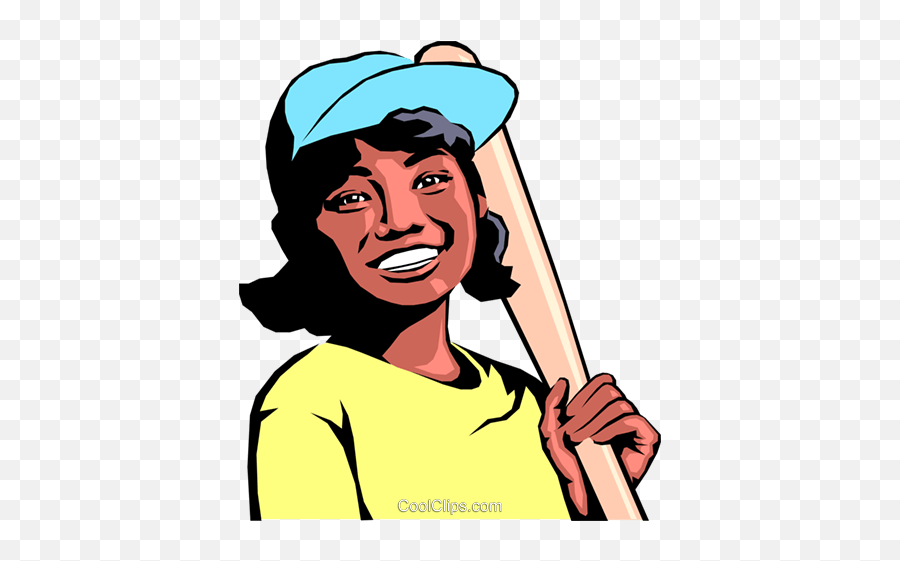 Girl Playing Baseball Royalty Free Vector Clip Art Emoji,Baseball Clipart Vector