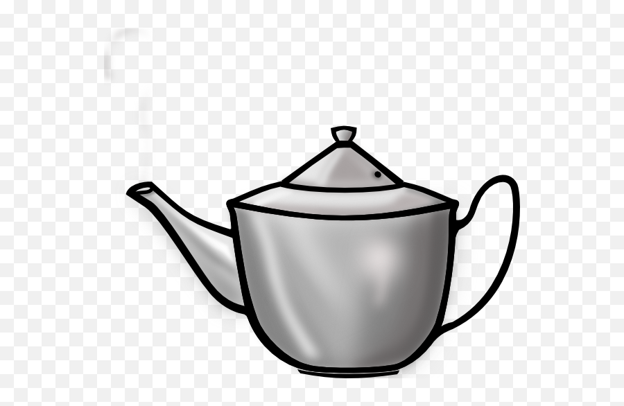 Teapot Clipart Black And White Free - Things Made Of Metal Clipart Emoji,Teapot Clipart
