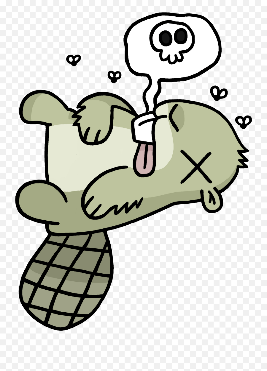 Adsy Png Stickpng Dead - Dead Beaver Png Emoji,Beaver Clipart