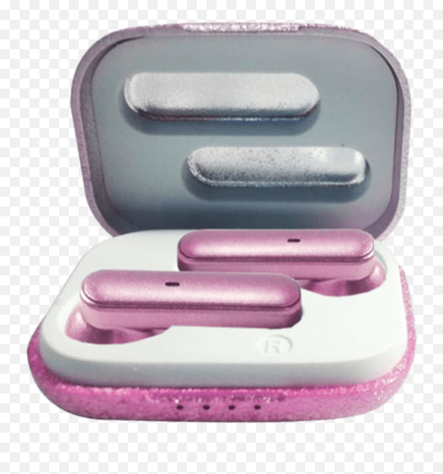 Iscream Pink Glitter Compact Ear Buds - Iscream Pink Emoji,Pink Glitter Png