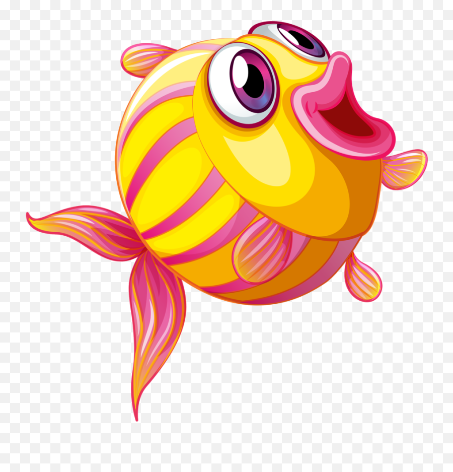 Fish Clipart Png Transparent Png - Sea Fish Cartoon Png Emoji,Fish Clipart