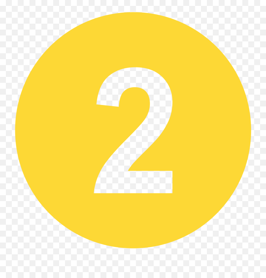 Eo Circle Yellow Number - Number 2 Yellow Circle Emoji,Yellow Circle Png
