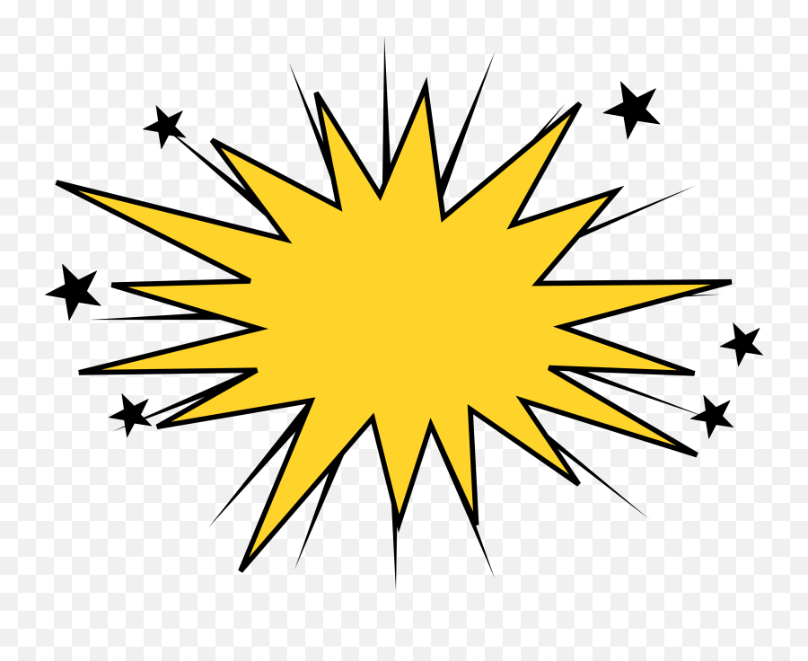 Comic Explosion Vector Clipart - 13 Stars Emoji,Comic Explosion Png