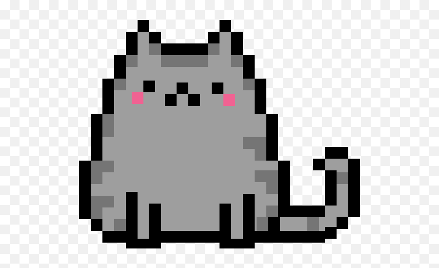 Kitten - Pixel Cat Emoji,Pusheen Transparent Background