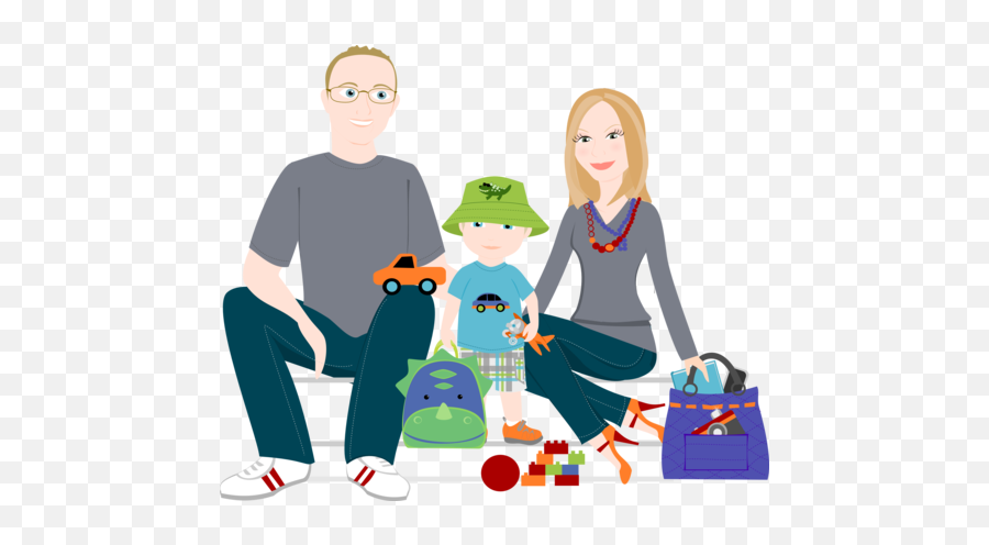 3 To 5 People Cartoon Family Drawing Custom Illustration - Family Card Christmas Greetings Emoji,Shy Clipart