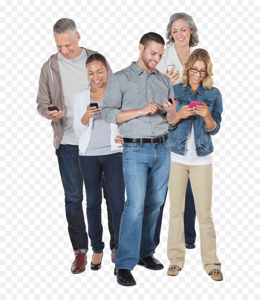 Nectar People Looking At Smartphones - Family Smartphone Png Emoji,People Looking Png