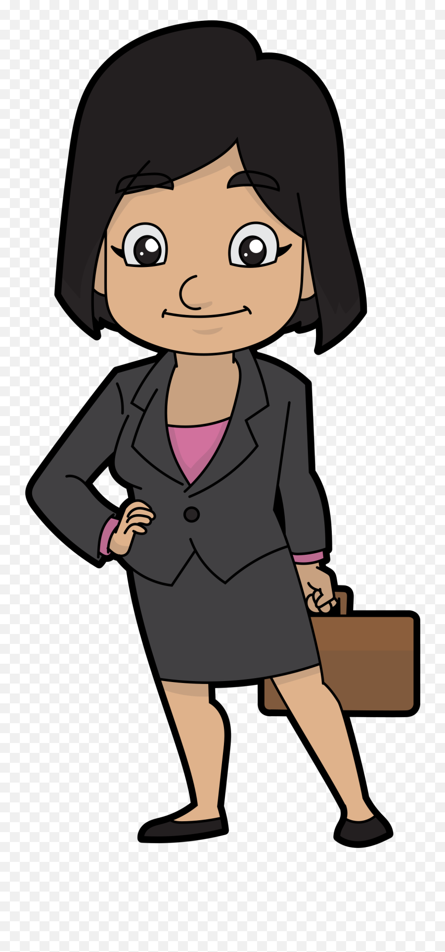 Cartoon Business Woman Png - Woman Cartoon Png Transparent Background Emoji,Business Woman Png