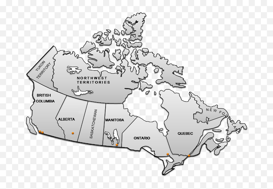 Canada - Isringhausen Trois Rivieres On Canada Map Clipart Emoji,Canada Png
