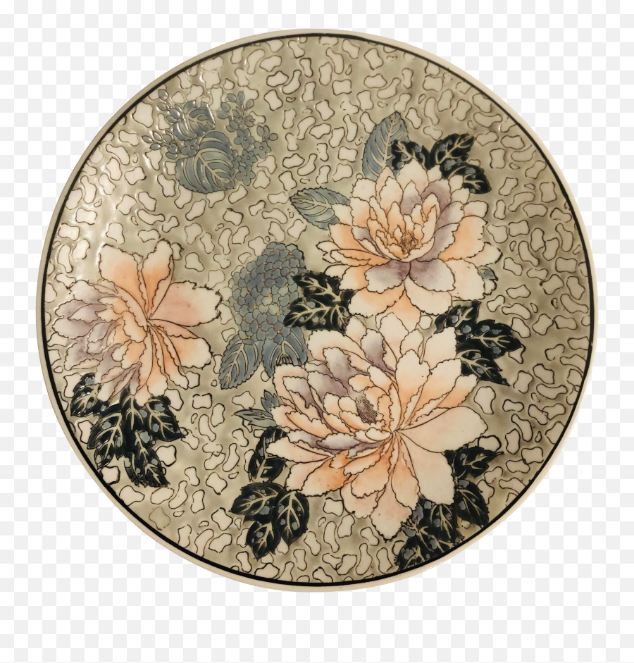 Chinoiserie Decorative Lotus Flower Plate - Chinoiserie Lotus Flower Emoji,Lotus Flower Transparent Background