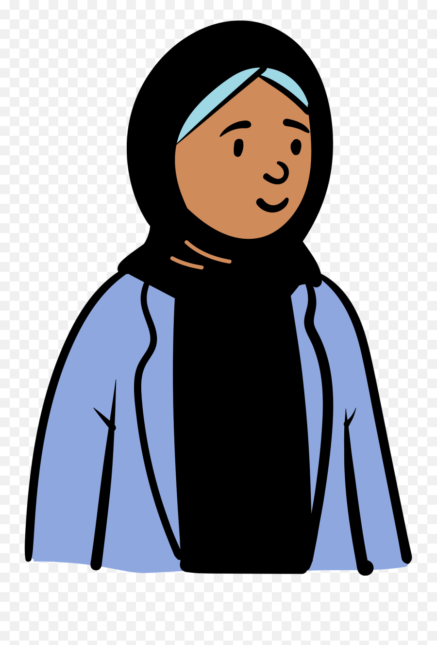 Woman In Blue Jacket Clipart Free Download Transparent Png - Religious Veil Emoji,Jacket Clipart