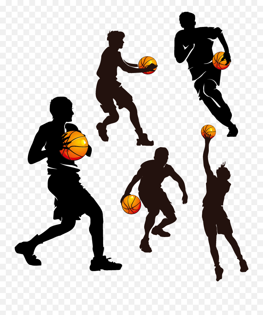 Library Of Man Shooting Basketball Jpg Black And White Stock - Silhouette Basketball Pictures Clip Art Emoji,Basketball Clipart Black And White