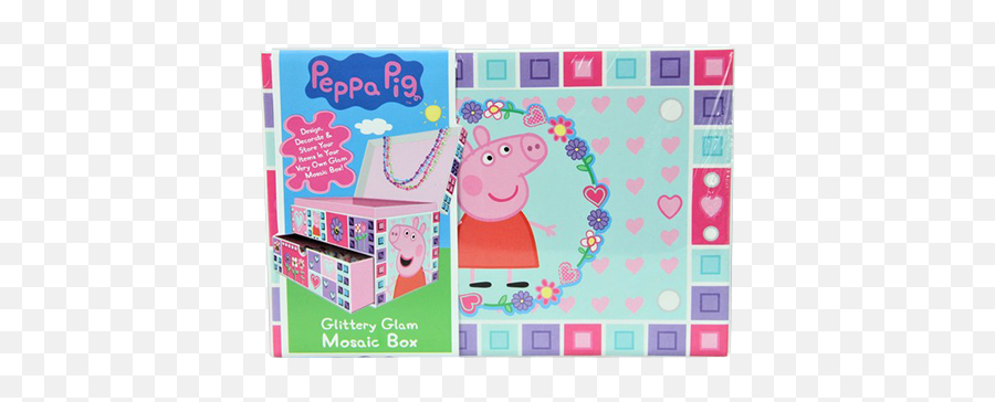 Peppa Pig Mini Mosaic Jewelry Box - Peppa Emoji,Klasky Csupo Logo