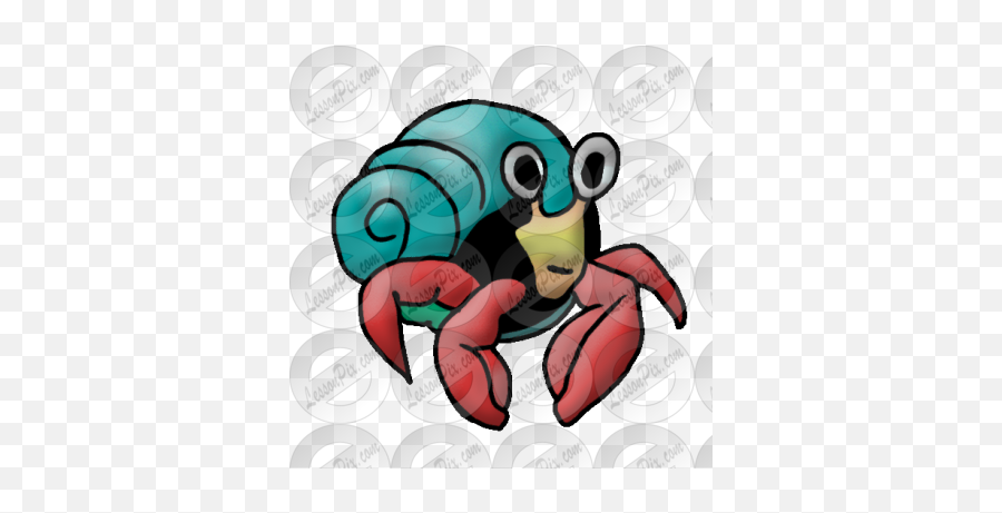 Hermit Crab Picture For Classroom Therapy Use - Great Emoji,Blue Crab Clipart