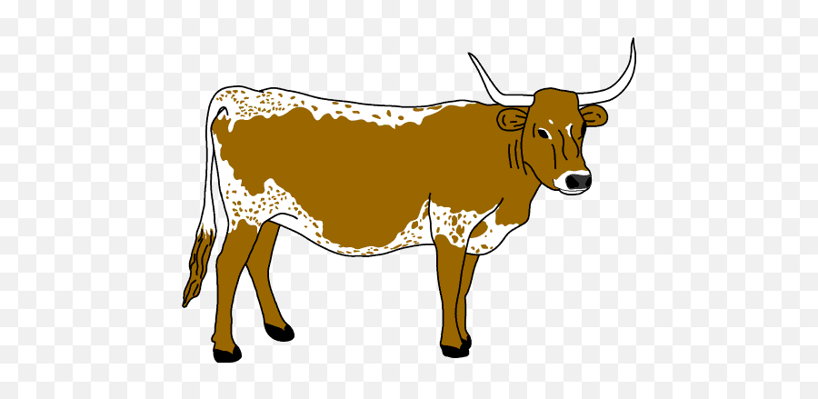 Cute Cow Clip Art - Clip Art Library Long Horned Cattle Clipart Emoji,Cow Clipart