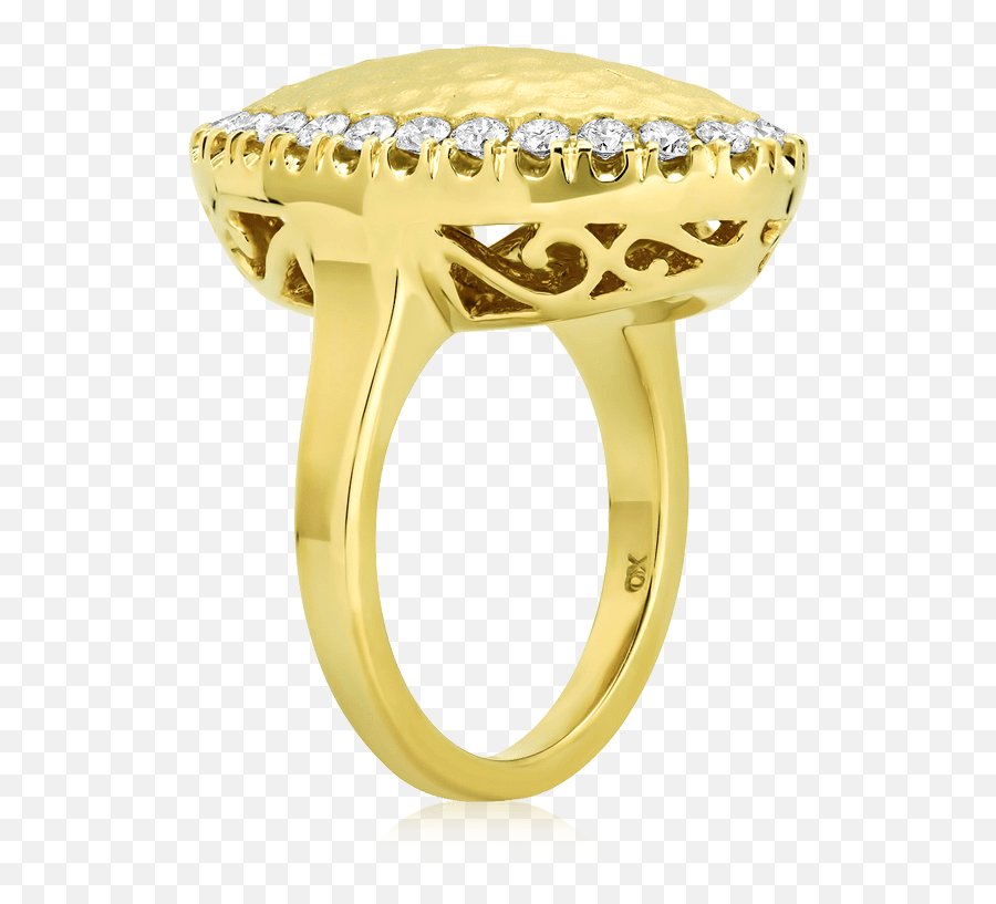 Oval Shaped Gold Ring With Diamond Trim Emoji,Gold Trim Png