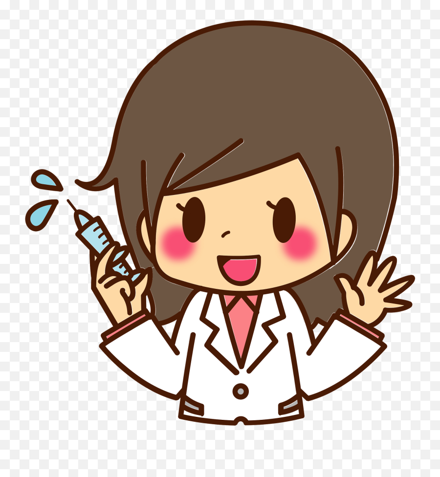 Medical Doctor Woman Is Holding A - Physician Emoji,Syringe Clipart