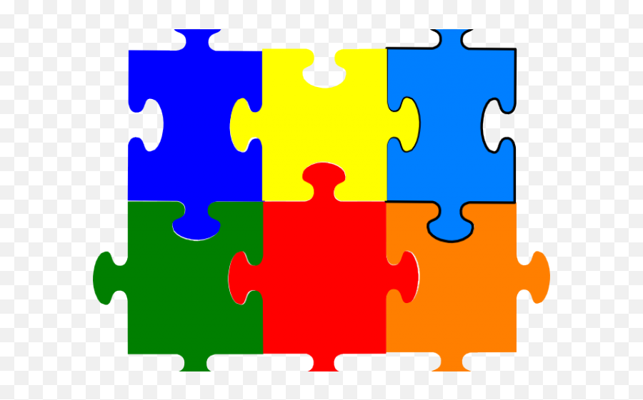 Colored Blank Puzzle Pieces Clipart - Clip Art Colorful Puzzle Pieces Emoji,Puzzle Pieces Clipart