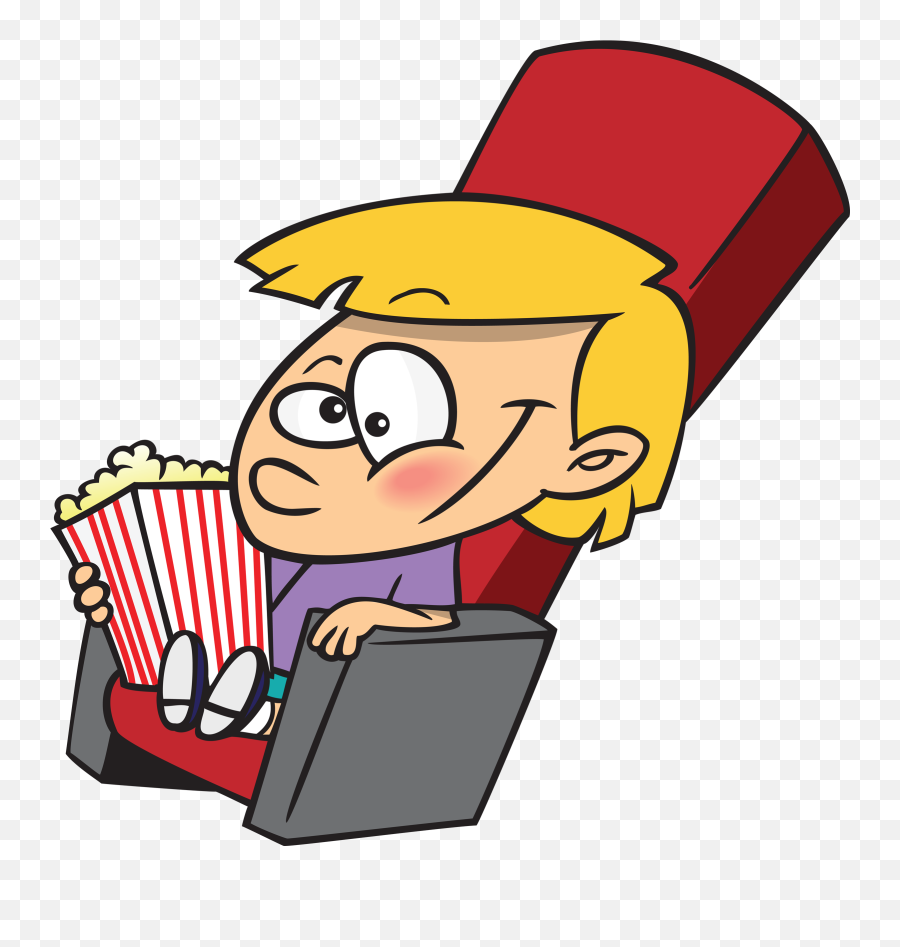 Movie Kid Fan Mascot - Cartoon Popcorn And Movie Clipart See A Movie Animado Emoji,Movies Clipart