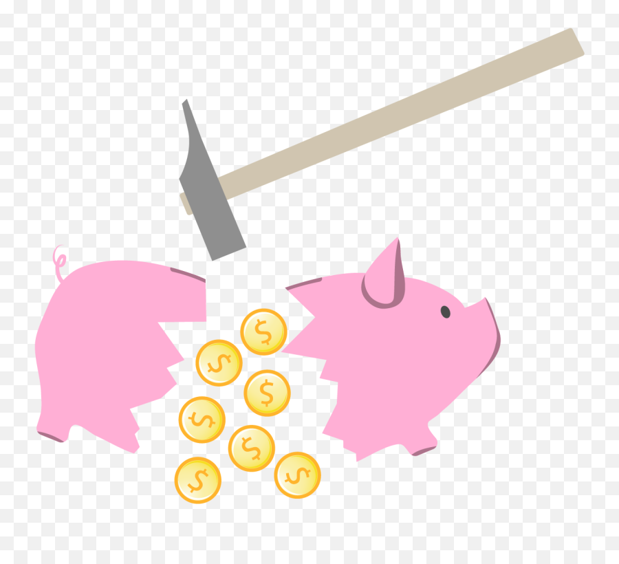 Domestic Pig Piggy Bank - Smash Piggy Bank Cartoon Language Emoji,Piggy Bank Clipart