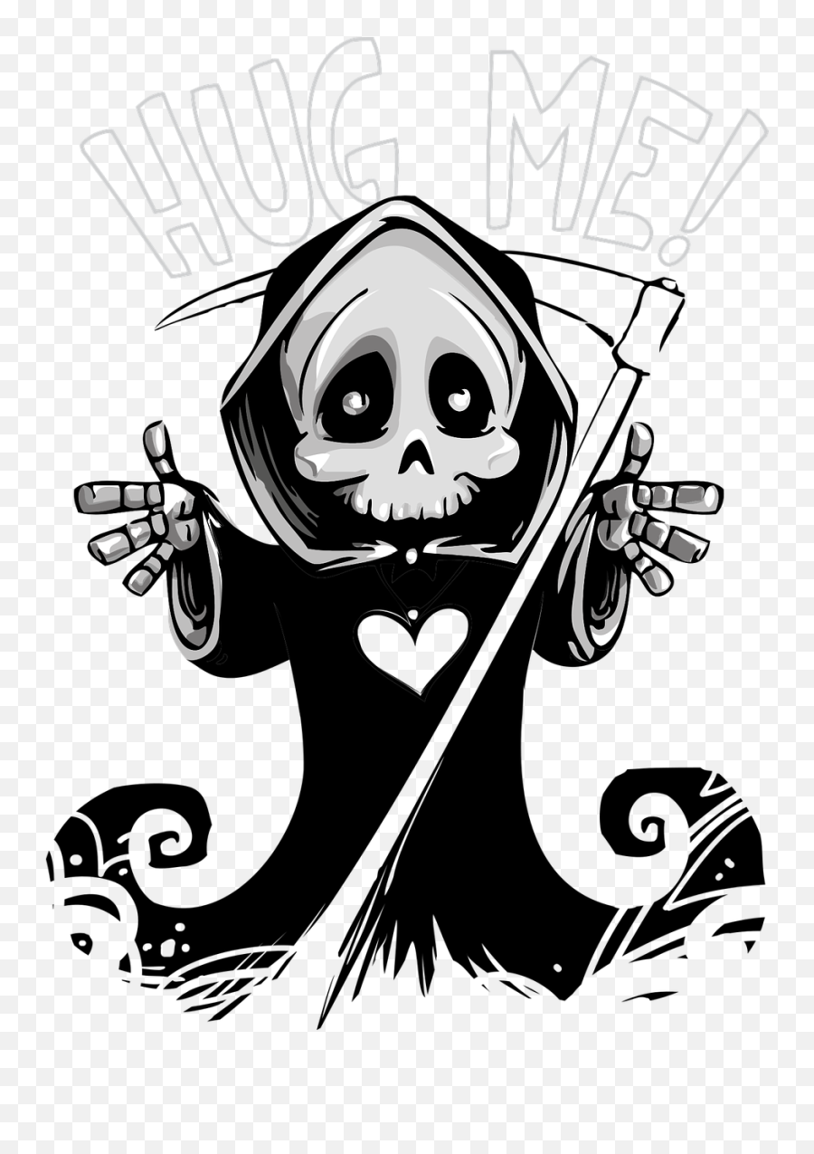 Library Of Death Money Picture Free Download Png Files - Cute Grim Reaper Drawing Emoji,Death Clipart